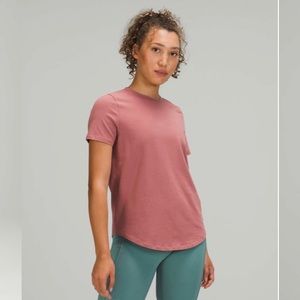 Lululemon• love crew short sleeve T-shirt in color spiced chai Pima cotton top